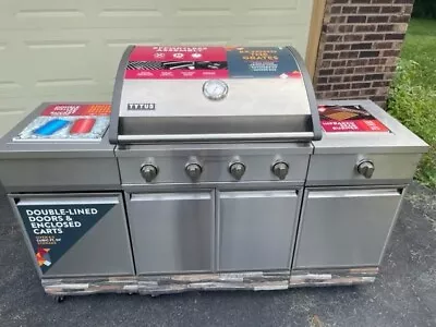 BRAND NEW W Tags TYTUS Island Grill Stainless Steel W Stone Panels • $1990