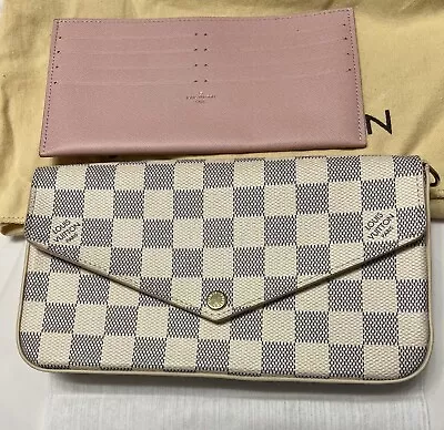 LOUIS VUITTON Damier Azur Pochette Felicie Crossbody • $700