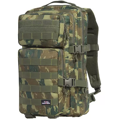 TAC MAVEN Assault Backpack Small Tactical Army Outdoor Greek Lizard Camo Camo • £39.95