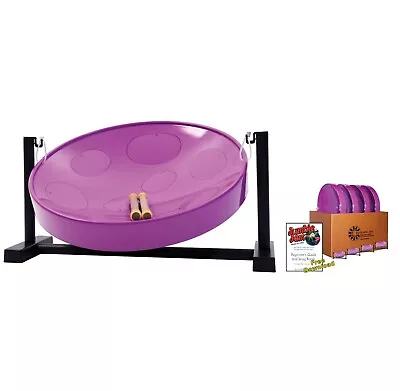 Jumbie Jam Steel Drum Educators 4-Pack – Table Top Stands - Purple Pans (G) • $724.95