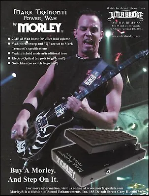Creed Alter Bridge Mark Tremonti Signature Morley Guitar Effect Pedal Ad Print • $4