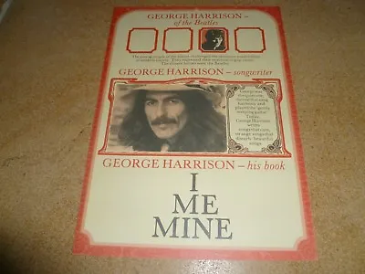 I ME MINE George Harrison BEATLES Genesis Publications Promo Booklet Brochure • $22.41