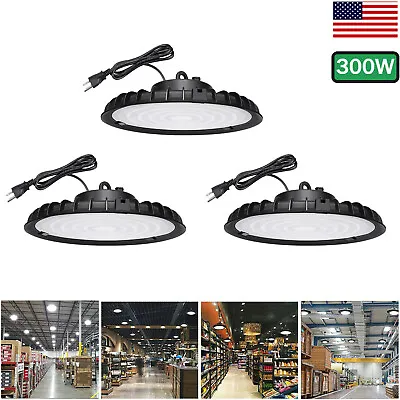 3 Pack 300W UFO Led High Bay Light Factory Warehouse Industrial Commercial Light • $98.99