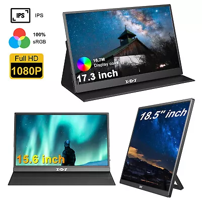 Portable Monitor 15.6 /17.3 /18.5  HD IPS 1920*1080 Type-C Display Screen HDMI • £142.99