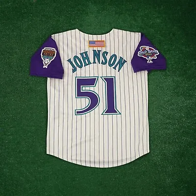 Randy Johnson 2001 Arizona Diamondbacks Men's Alt Ivory World Series Jersey • $139.99