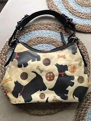 Vintage Dooney And Bourke Scottie Scotty Dog Hobo Shoulder Handbag Purse • $22