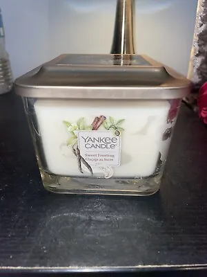 Yankee Candle Sweet Frosting 3-Wick Square Lid 347g Lasts 28-38 Hours • £13