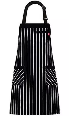 ALIPOBO Aprons For Women And Men Kitchen Chef Apron With 3 Pockets And 40  Long • $14.09