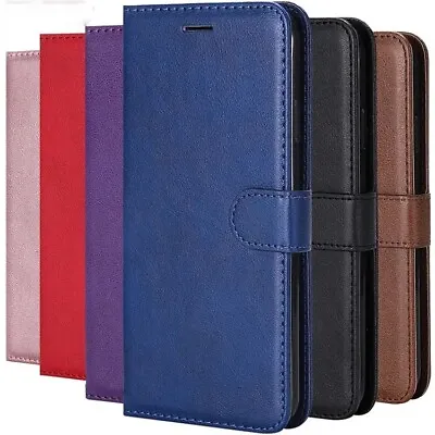 For Motorola Moto G7 / G7 Plus Leather Wallet Flip Stand Phone Cover • £5.99