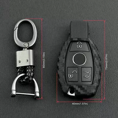 Smart Car Key Case Cover Holder Fits For Mercedes-Benz Accessories Carbon Fiber • $3.99