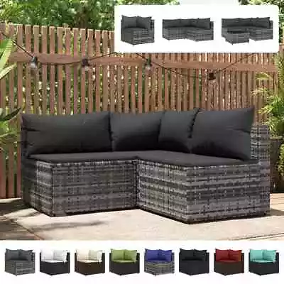 Patio Furniture Outdoor Sofa Sectional Sofa With Cushions Poly Rattan VidaXL • $142.99