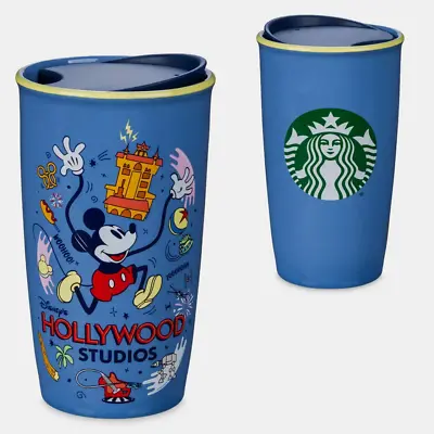 Disney Parks Hollywood Studios BOXED Ceramic Mickey Starbucks Travel Tumbler New • $21.95