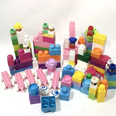 Mega Bloks Ritvik First Builders 122 Pc Fairy Tale Pink Purple Blocks Gir 5 CAR • $20