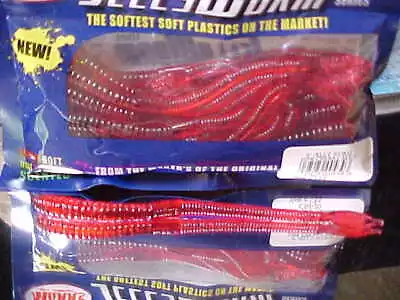 Mann's #1 Selling Bass Worm Since 1967 CS6-20 In CHERRY SEED For Bass/Walleye • $4.95