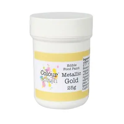 Edible Food Colouring Splash Paint Metallic Gold Cake Decorating Sugarcraft • £6.86