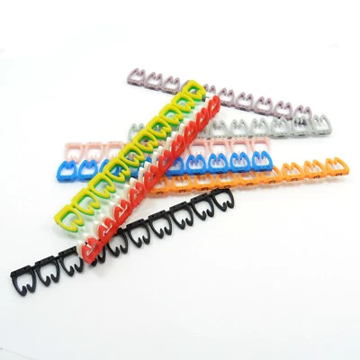 £3.52 • Buy 100pcs Set Cable Markers Clip C-Type Number Tag LAN FTP UTP Label 5-8mm Colorful