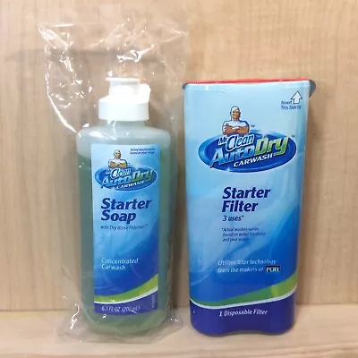 Mr Clean Auto Dry Car Wash Starter 3 Use Filter And 6.7 Oz Soap Carwash Sealed • $26.88