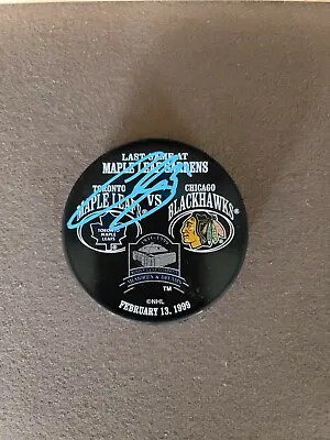 Signed Curtis Joseph Toronto Maple Leafs Puck Last Game At Maple Leaf Gardens • $69.99