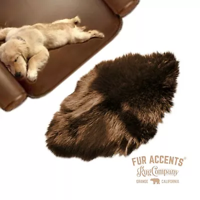 $79.99 • Buy 	 Log Cabin Pelt Rug, Beaver, Bear Skin, Animal Pelt Shape, Plush Shag, 7 Colors