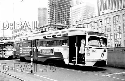 9d095 Rp/neg 1974 San Francisco Municipal Railway Car #1121 On Market Street • $8.99