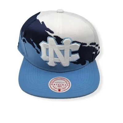 Mitchell & Ness North Carolina Tar Heels Paintbrush Adjustable Snapback Hat Cap • $38.99