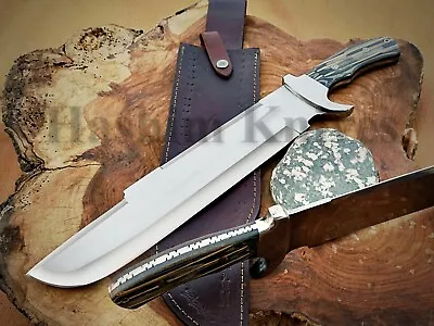 Custom Handmade 20  D2 Tool Steel Hunting Predator Bowie Machete Knife Micarta • $91.11