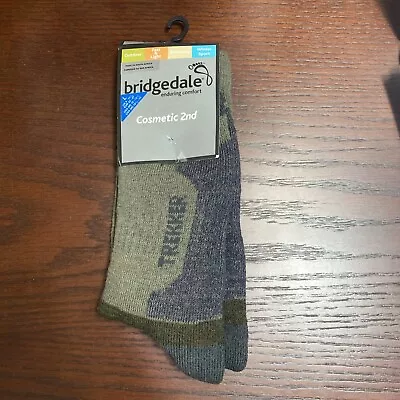 New Bridgedale Eduring Comfort Cosmetic 2nd Cushioned 1 Pair Sz L • $12.99