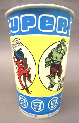 1981 Marvel SUPER HEROES Slurpee 7-Eleven 5  WAX CUP Spiderman Hulk Etc • $24.99