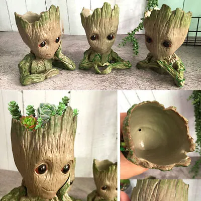 Pen Holder Toy 6  Baby Groot Flower Pot Succulent Planter Gifts - Free Shipping • £16.78