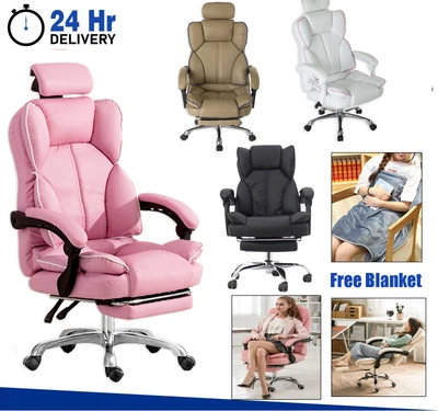 $89.10 • Buy Adjustable Gaming Chair Office Computer Executive Chairs Seating Footrest Racer