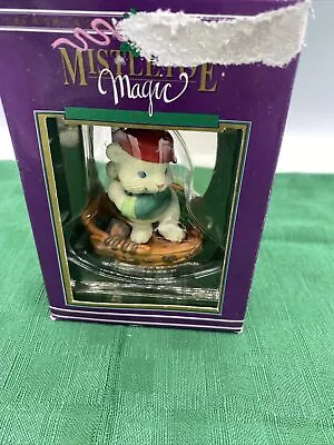 Mistletoe  Magic Ornament Mouse Plays Baseball On A Mitt  Nib • $9.74