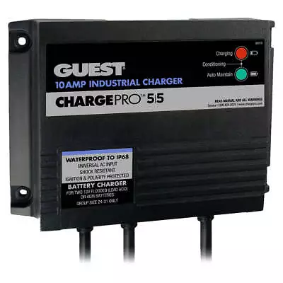 Guest 10AMP - 12/24V 2 Bank 120V Input On-Board Battery Charger [28210] • $181.99