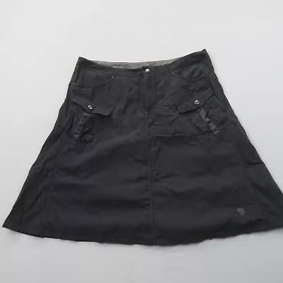 Mountain Hardwear Hiking Skirt Size 10 Black Cargo Pockets A Line Nylon Travel • $19.99