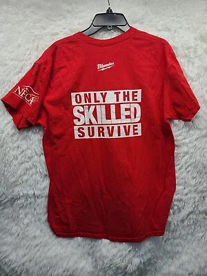 Milwaukee Tools Only The Skilled Survive T-Shirt Tee Men's Size Large Red • $24.99