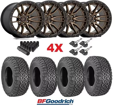 $2395 • Buy Fuel Rebel 6 Bronze Wheels Rims Tires 285 70 17 Bfgoodrich Ko2 Package
