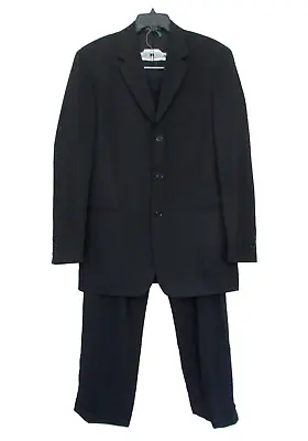 Hugo Boss Einstein Sigma 2 Piece Suit Mens 40R Black Wool Three Button • $48.99