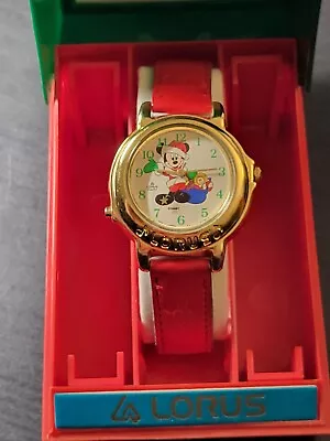 Vintage Lorus Mickey Mouse Christmas Musical Watch • $15