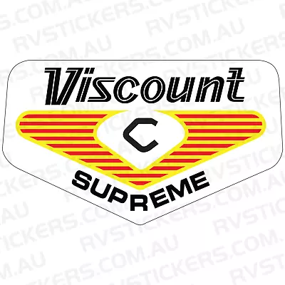 1x VISCOUNT 1970s SUPREME LOGO Vintage Retro Caravan Decal • $34