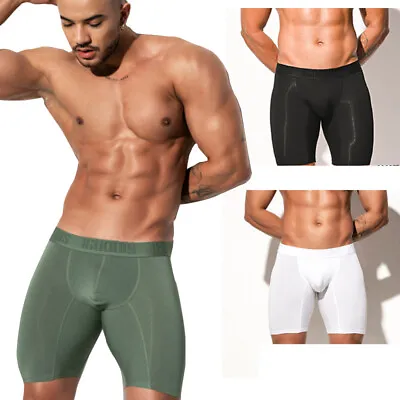 Mens Boxer Underwear Briefs Modal Cotton Elastic Slim Fit Trunks Shorts Pants • $15.99