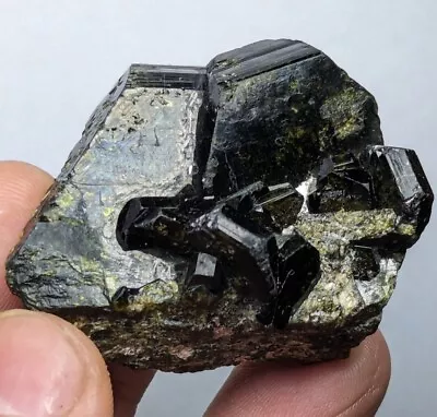 Terminated Magnetic (Magnetite)  Epidote Crystal From Baluchistan Pakistan. • $25