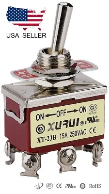 Heavy Duty Dpdt On-off-on Toggle Switch 20a 125v 15a 250v Screw Terminals (23b) • $5.56