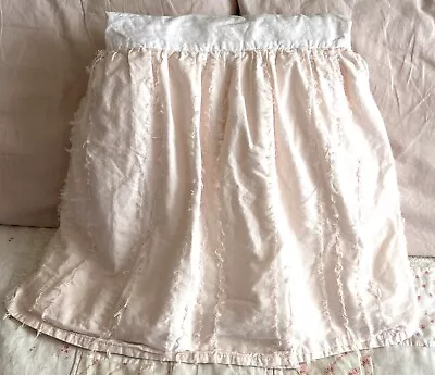 HTF Restoration Hardware Baby & Child Pale Pink Cotton Crib Skirt Rough Edge! • $34.99