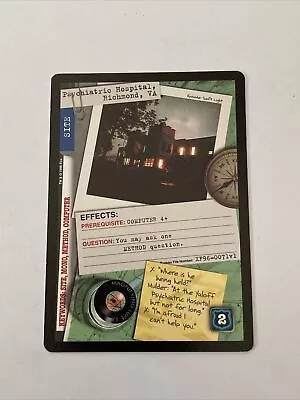 The X-Files CCG Site Psychiatric Hospital Richmond VA Card • $2.07