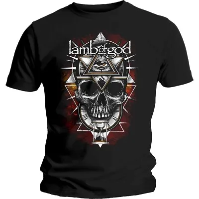 Lamb Of God All Seeing Red Black Unisex T-Shirt New & Official Metal Merchandise • £16.35
