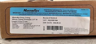 Masterflex  Pump Tubing Silicone (platinum) L/s 18 25 Feet Exp. 2026-08-10 • $108.46