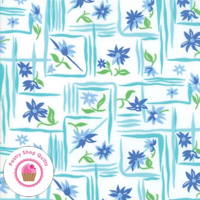 Moda FLOWER SACKS 22356 26 Blue  Floral ME & MY SISTER Quilt Fabric • $5.75