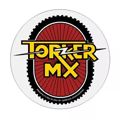 Torker - Round Gen 1 Johnson Engineering White Head Tube Decal - Old School Bmx • $16.50