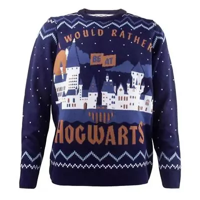 $14.77 • Buy Harry Potter I Would Rather Be At Hogwarts Xmas Sweater Christmas Jumper