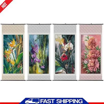 Flower Poster Oil Painting Printed On Canvas Wall Art Pictures For Living Room ? • £7.79