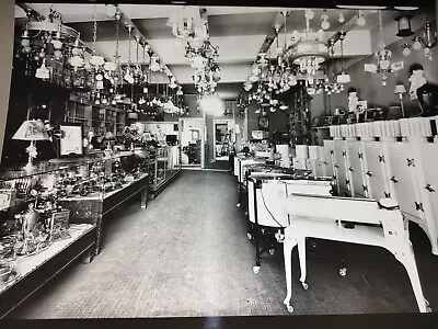 Vtg Matted Photo Fancy Store Showroom Silver Washers Etc Helena Montana Print • $18.95